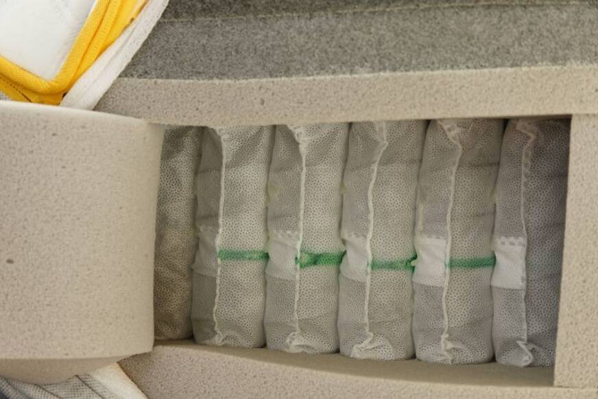 Pocket springs inside a mattress